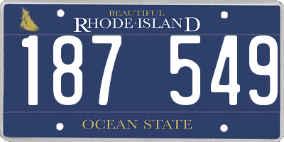 RI license plate 187549