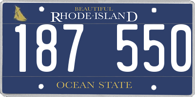RI license plate 187550