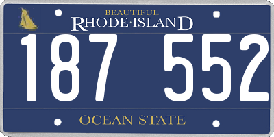 RI license plate 187552