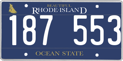 RI license plate 187553