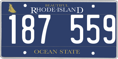 RI license plate 187559