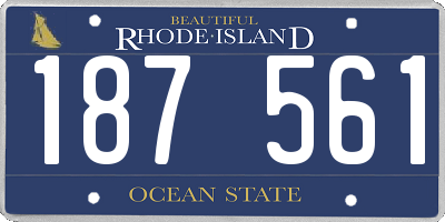 RI license plate 187561