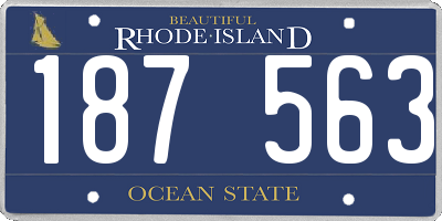 RI license plate 187563