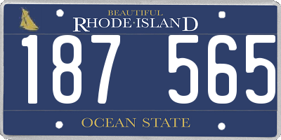 RI license plate 187565