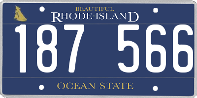 RI license plate 187566