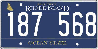 RI license plate 187568