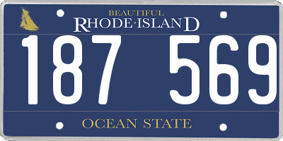 RI license plate 187569