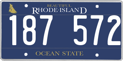 RI license plate 187572