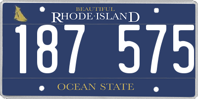 RI license plate 187575