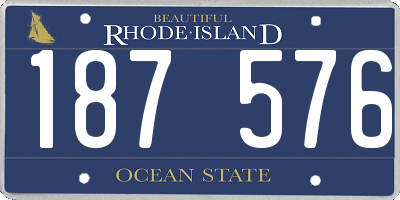 RI license plate 187576