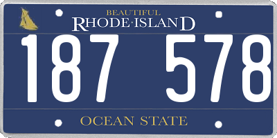 RI license plate 187578