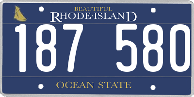 RI license plate 187580