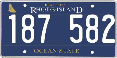 RI license plate 187582