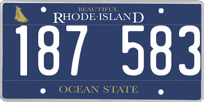 RI license plate 187583