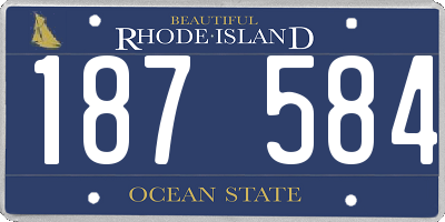 RI license plate 187584