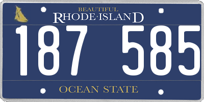 RI license plate 187585