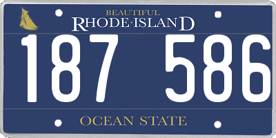 RI license plate 187586