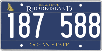 RI license plate 187588