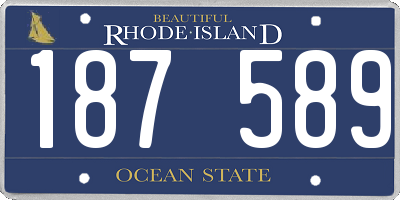 RI license plate 187589