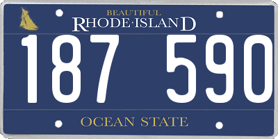 RI license plate 187590