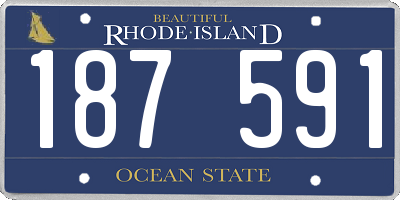 RI license plate 187591