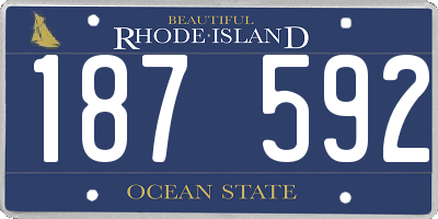 RI license plate 187592