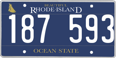 RI license plate 187593