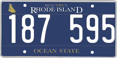 RI license plate 187595