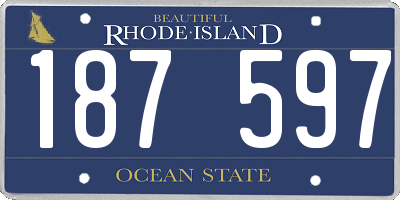 RI license plate 187597