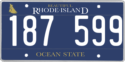 RI license plate 187599