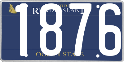 RI license plate 1876
