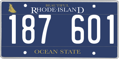 RI license plate 187601