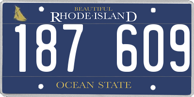 RI license plate 187609