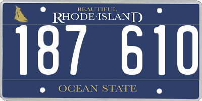 RI license plate 187610