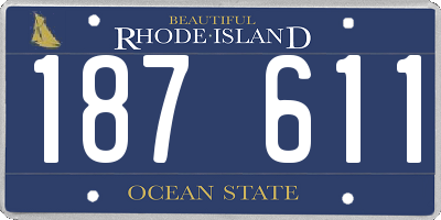 RI license plate 187611
