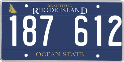 RI license plate 187612