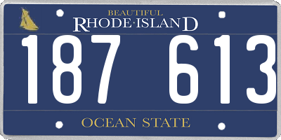 RI license plate 187613