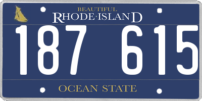RI license plate 187615