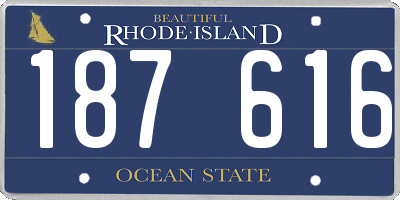 RI license plate 187616