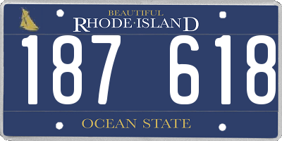 RI license plate 187618