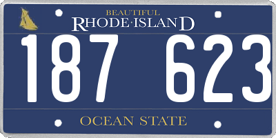 RI license plate 187623