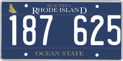 RI license plate 187625