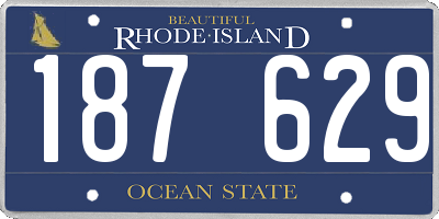 RI license plate 187629
