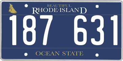 RI license plate 187631