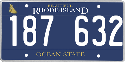 RI license plate 187632