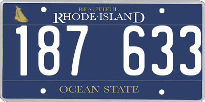 RI license plate 187633