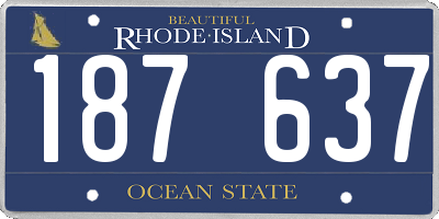 RI license plate 187637