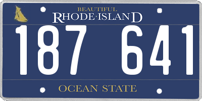 RI license plate 187641