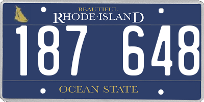 RI license plate 187648