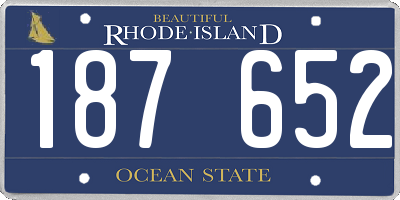 RI license plate 187652
